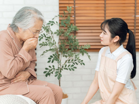 咳や痰への対応